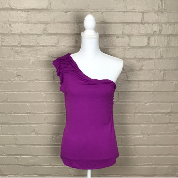 Cynthia Rowley Tops - Purple Cynthia Rowley One Shoulder Top Sz L